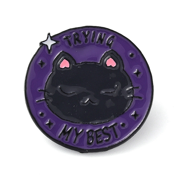 PandaHall Cartoon Cat Enamel Pins, with Word Trying My Best, Black Alloy Badge for Backpack Clothes, Indigo, 29x29x2mm Alloy+Enamel Cat..., Purple
PandaHall Cartoon Cat Enamel Pins, with Word Trying My Best, Black Alloy Badge for Backpack Clothes, Indigo, 29x29x2mm Alloy+Enamel Cat..., Purple
