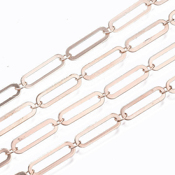 PandaHall Brass Paperclip Chains, Drawn Elongated Cable Chains, Soldered, with Spool, Rose Gold, Link: 14x4x0.4mm, Link: 3.5x2.7x0.3mm...
PandaHall Brass Paperclip Chains, Drawn Elongated Cable Chains, Soldered, with Spool, Rose Gold, Link: 14x4x0.4mm, Link: 3.5x2.7x0.3mm...