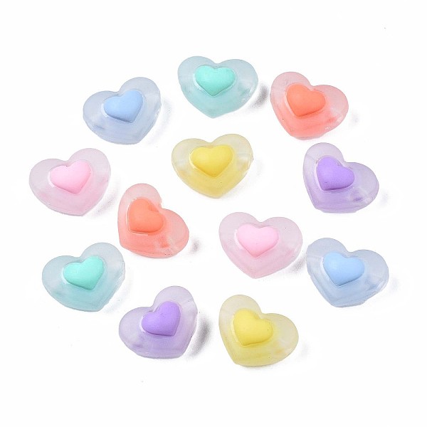 PandaHall Transparent Acrylic Beads, Frosted, Bead in Bead, Heart, Mixed Color, 13x17x10mm, Hole: 2mm Acrylic Heart Multicolor
PandaHall Transparent Acrylic Beads, Frosted, Bead in Bead, Heart, Mixed Color, 13x17x10mm, Hole: 2mm Acrylic Heart Multicolor