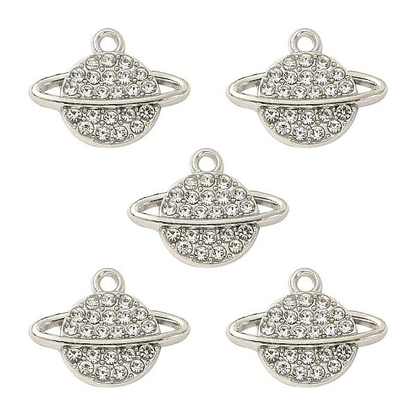 PandaHall Alloy Crystal Rhinestone Pendants, Planet Charms, Nickel, Platinum, 15x19x2mm, Hole: 1.8mm Alloy+Rhinestone Planet
PandaHall Alloy Crystal Rhinestone Pendants, Planet Charms, Nickel, Platinum, 15x19x2mm, Hole: 1.8mm Alloy+Rhinestone Planet
