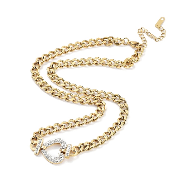 PandaHall Crystal Rhinestone Heart Pendant Necklaces, with Ion Plating(IP) 304 Stainless Steel Curb Chains, Golden, 16.54 inch(42cm)..., Clear
PandaHall Crystal Rhinestone Heart Pendant Necklaces, with Ion Plating(IP) 304 Stainless Steel Curb Chains, Golden, 16.54 inch(42cm)..., Clear