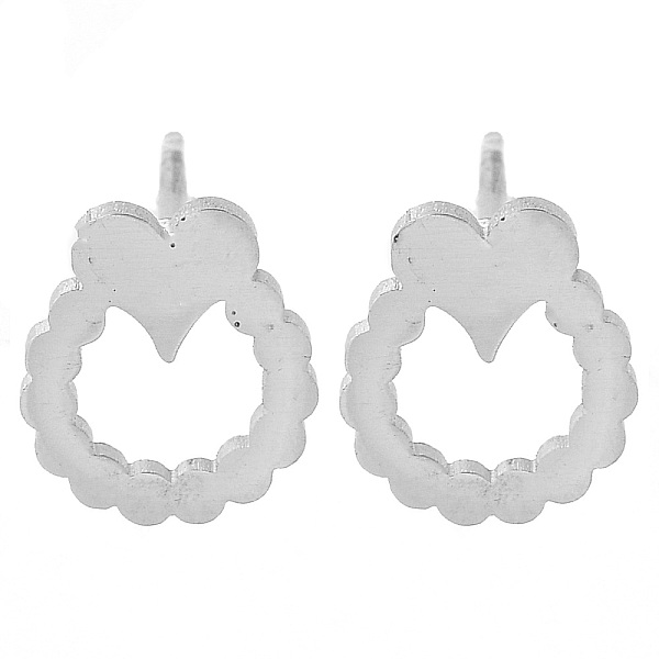 PandaHall 304 Stainless Steel Stud Earrings, Heart, Stainless Steel Color, 9x8mm 304 Stainless Steel Heart
PandaHall 304 Stainless Steel Stud Earrings, Heart, Stainless Steel Color, 9x8mm 304 Stainless Steel Heart