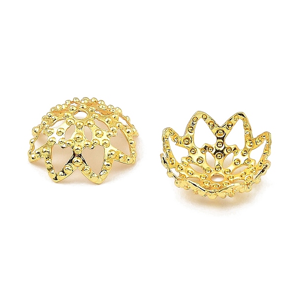 PandaHall Brass Bead Caps, 8-Petal Flower, Golden, 10.5x10x4.5mm, Hole: 1mm Brass
PandaHall Brass Bead Caps, 8-Petal Flower, Golden, 10.5x10x4.5mm, Hole: 1mm Brass
