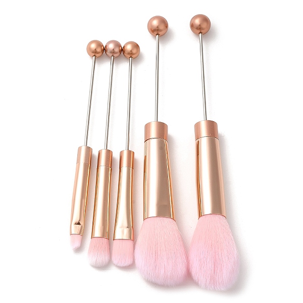 PandaHall Beadable Makeup Brushes Set, Artificial Fiber Cosmetic Brushes Bristles, with Iron Handle, Rose Gold, 12.5~15.5cm, 5pcs/set Iron
PandaHall Beadable Makeup Brushes Set, Artificial Fiber Cosmetic Brushes Bristles, with Iron Handle, Rose Gold, 12.5~15.5cm, 5pcs/set Iron