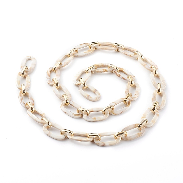 PandaHall Handmade Acrylic Cable Chains, with CCB Plastic Linking Ring, Flat Oval, Floral White, 36.5x21x3.5mm, 19x12x4.5mm, about 39.37...
PandaHall Handmade Acrylic Cable Chains, with CCB Plastic Linking Ring, Flat Oval, Floral White, 36.5x21x3.5mm, 19x12x4.5mm, about 39.37...