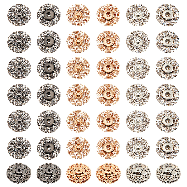 PandaHall 24 Sets Brass Flower Snap Buttons, 30mm 3 Colors Vintage Metal Snap Closures Sew On Press Snap Button Fasteners for Jacket Jeans...
PandaHall 24 Sets Brass Flower Snap Buttons, 30mm 3 Colors Vintage Metal Snap Closures Sew On Press Snap Button Fasteners for Jacket Jeans...