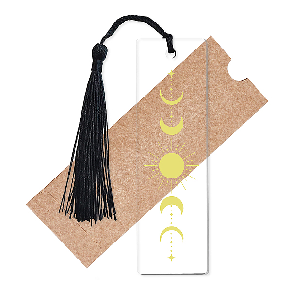 PandaHall Acrylic Bookmarks, with Polyester Tassel Decorations, Rectangle Bookmarks, Moon Pattern, 118x35x2.5mm, Hole: 5mm Acrylic Moon
PandaHall Acrylic Bookmarks, with Polyester Tassel Decorations, Rectangle Bookmarks, Moon Pattern, 118x35x2.5mm, Hole: 5mm Acrylic Moon