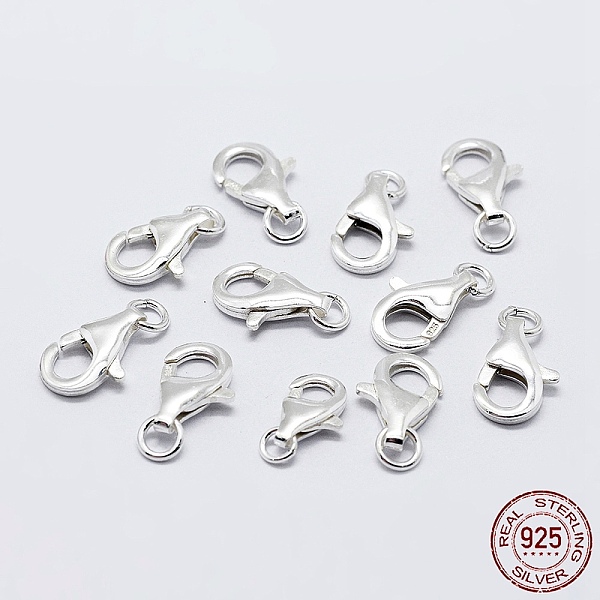 PandaHall Rhodium Plated 925 Sterling Silver Lobster Claw Clasps, with 925 Stamp, Platinum, 11.5mm, Hole: 1mm Sterling Silver
PandaHall Rhodium Plated 925 Sterling Silver Lobster Claw Clasps, with 925 Stamp, Platinum, 11.5mm, Hole: 1mm Sterling Silver