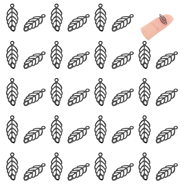 PandaHall Unicraftale 50Pcs 304 Stainless Steel Charms, Leaf, Electrophoresis Black, 13x5.5x0.3mm, Hole: 1mm 304 Stainless Steel Leaf
PandaHall Unicraftale 50Pcs 304 Stainless Steel Charms, Leaf, Electrophoresis Black, 13x5.5x0.3mm, Hole: 1mm 304 Stainless Steel Leaf