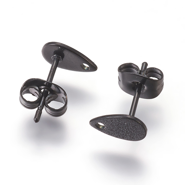 PandaHall 304 Stainless Steel Stud Earring Findings for Dangle Charms, Textured Teardrop, Electrophoresis Black, teardrop,: 8x5mm, Hole: 1mm...
PandaHall 304 Stainless Steel Stud Earring Findings for Dangle Charms, Textured Teardrop, Electrophoresis Black, teardrop,: 8x5mm, Hole: 1mm...