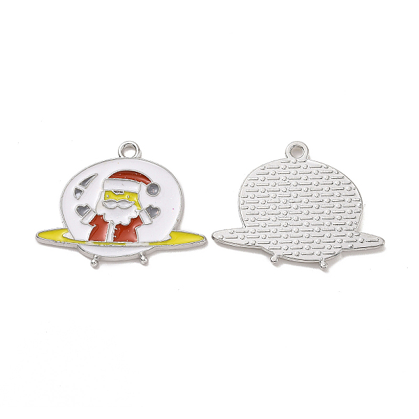 PandaHall Christmas Theme Rack Plating Alloy Enamel Pendants, UFO with Santa Claus Charms, Platinum, 21.5x28x1.5mm, Hole: 1.8mm Alloy+Enamel..., White
PandaHall Christmas Theme Rack Plating Alloy Enamel Pendants, UFO with Santa Claus Charms, Platinum, 21.5x28x1.5mm, Hole: 1.8mm Alloy+Enamel..., White