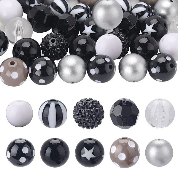 PandaHall SUNNYCLUE 50Pcs 10 Style Halloween Theme Acrylic Beads, with Resin Rhinestone, Round, Mixed Color, 16~20x15~20mm, Hole: 2~3mm..., Multicolor
PandaHall SUNNYCLUE 50Pcs 10 Style Halloween Theme Acrylic Beads, with Resin Rhinestone, Round, Mixed Color, 16~20x15~20mm, Hole: 2~3mm..., Multicolor