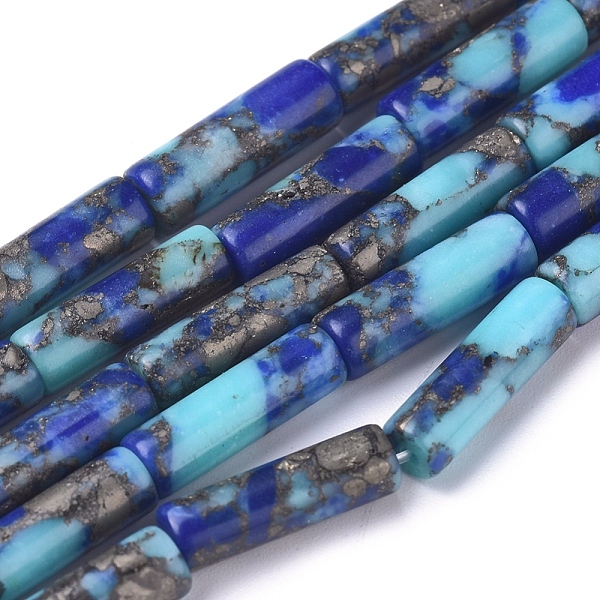PandaHall Assembled Synthetic Gold Line Turquoise and Lapis Lazuli Beads Strands, Column, 13x4mm, Hole: 0.7mm, about 31 pcs/Strand, 15.75...
PandaHall Assembled Synthetic Gold Line Turquoise and Lapis Lazuli Beads Strands, Column, 13x4mm, Hole: 0.7mm, about 31 pcs/Strand, 15.75...