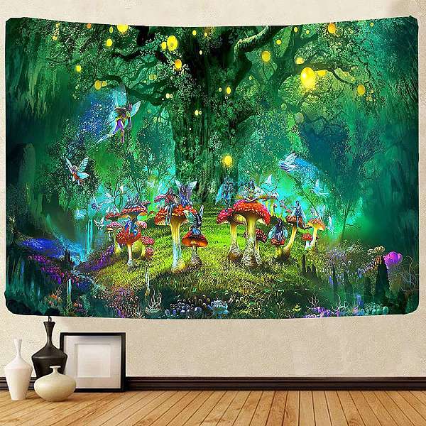 PandaHall Mushroom Polyester Wall Tapestry, Rectangle Trippy Tapestry for Wall Bedroom Living Room, Fairy Pattern, 1300x1500mm Polyester...
PandaHall Mushroom Polyester Wall Tapestry, Rectangle Trippy Tapestry for Wall Bedroom Living Room, Fairy Pattern, 1300x1500mm Polyester...