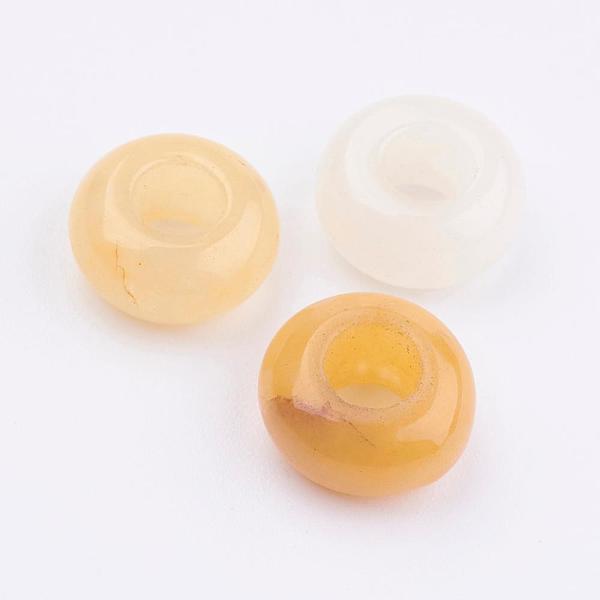 PandaHall Natural Topaz Jade European Beads, Large Hole Beads, Rondelle, 12x6~7mm, Hole: 5mm Topaz Jade Rondelle
PandaHall Natural Topaz Jade European Beads, Large Hole Beads, Rondelle, 12x6~7mm, Hole: 5mm Topaz Jade Rondelle