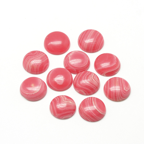 PandaHall Synthetic Rhodochrosite Cabochons, Dyed, Half Round/Dome, 12x5mm Rhodochrosite Half Round Red
PandaHall Synthetic Rhodochrosite Cabochons, Dyed, Half Round/Dome, 12x5mm Rhodochrosite Half Round Red