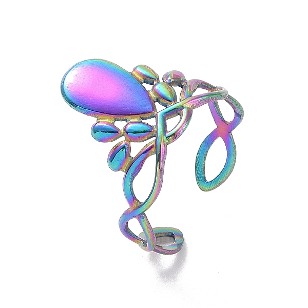 PandaHall Ion Plating(IP) 304 Stainless Steel Crown Open Cuff Ring, Hollow Wide Ring for Women, Rainbow Color, US Size 7 3/4(17.9mm) 304...
PandaHall Ion Plating(IP) 304 Stainless Steel Crown Open Cuff Ring, Hollow Wide Ring for Women, Rainbow Color, US Size 7 3/4(17.9mm) 304...