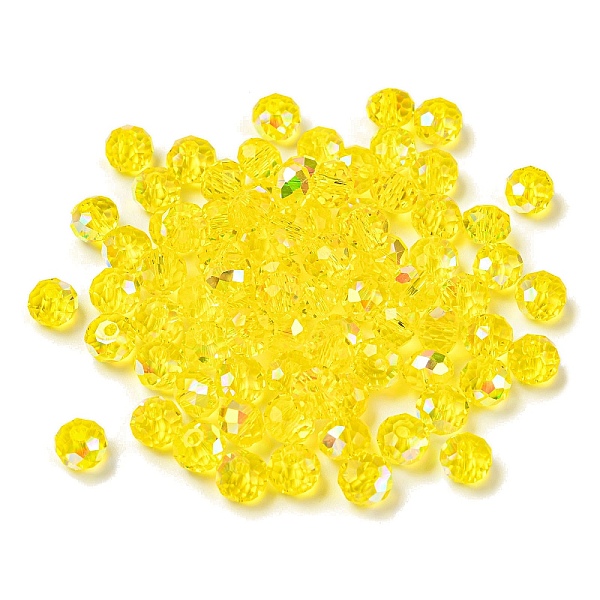 PandaHall Electroplate Glass Beads, Rondelle, Yellow, 6x4mm, Hole: 1.4mm, 100pcs/bag Glass Rondelle Yellow
PandaHall Electroplate Glass Beads, Rondelle, Yellow, 6x4mm, Hole: 1.4mm, 100pcs/bag Glass Rondelle Yellow