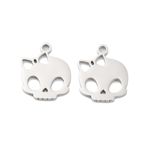 PandaHall 316 Surgical Stainless Steel Charms, Manual Polishing, Laser Cut, Skull with Bowknot Charms, Stainless Steel Color, 15x10x1mm...
PandaHall 316 Surgical Stainless Steel Charms, Manual Polishing, Laser Cut, Skull with Bowknot Charms, Stainless Steel Color, 15x10x1mm...