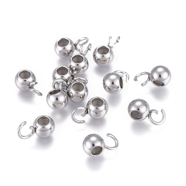 PandaHall 304 Stainless Steel Tube Bails, Loop Bails, Bail Beads, Rondelle, Stainless Steel Color, 8.5x4x5mm, Hole: 2.5mm, Inner Diameter...
PandaHall 304 Stainless Steel Tube Bails, Loop Bails, Bail Beads, Rondelle, Stainless Steel Color, 8.5x4x5mm, Hole: 2.5mm, Inner Diameter...