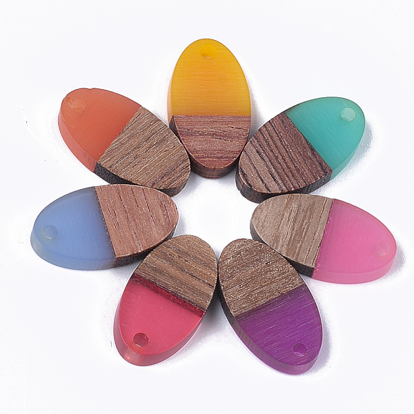 PandaHall Resin & Walnut Wood Pendants, Oval, Mixed Color, 20x11x3.5mm, Hole: 1.8mm Resin+Wood Oval Multicolor
PandaHall Resin & Walnut Wood Pendants, Oval, Mixed Color, 20x11x3.5mm, Hole: 1.8mm Resin+Wood Oval Multicolor