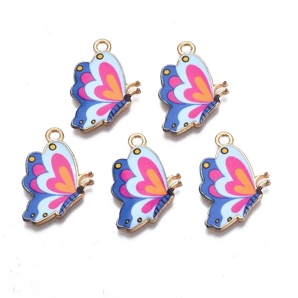 PandaHall Printed Alloy Pendants, Cadmium Free & Nickel Free & Lead Free, Light Gold, Butterfly, Deep Pink, 24.5x16.5x1.5mm, Hole: 1.8mm...
PandaHall Printed Alloy Pendants, Cadmium Free & Nickel Free & Lead Free, Light Gold, Butterfly, Deep Pink, 24.5x16.5x1.5mm, Hole: 1.8mm...