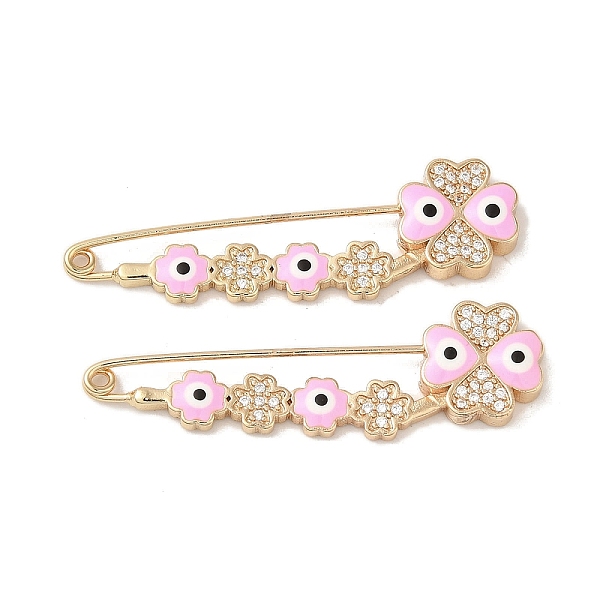 PandaHall Real 18K Gold Plated Brass with Rhinestone Brooches, Enamel Pins, Clover, 11.5x43.5x5.5mm Brass Clover Pink
PandaHall Real 18K Gold Plated Brass with Rhinestone Brooches, Enamel Pins, Clover, 11.5x43.5x5.5mm Brass Clover Pink