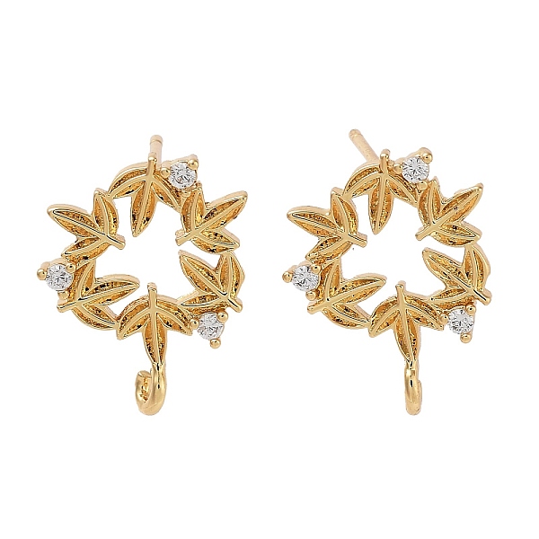 PandaHall Brass Micro Pave Cubic Zirconia Studs Earring Findings, Long-Lasting Plated, Lead Free & Cadmium Free, Leaf, Real 18K Gold Plated..., Clear
PandaHall Brass Micro Pave Cubic Zirconia Studs Earring Findings, Long-Lasting Plated, Lead Free & Cadmium Free, Leaf, Real 18K Gold Plated..., Clear