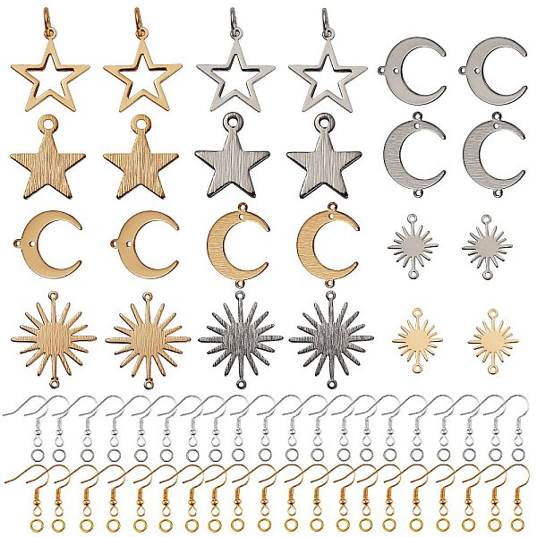 PandaHall Dangle Earrings DIY Making Kit, Including 24Pcs 12 Style Brass Pendants & Links, Iron Jump Rings & Earring Hooks, Mixed Color...
PandaHall Dangle Earrings DIY Making Kit, Including 24Pcs 12 Style Brass Pendants & Links, Iron Jump Rings & Earring Hooks, Mixed Color...