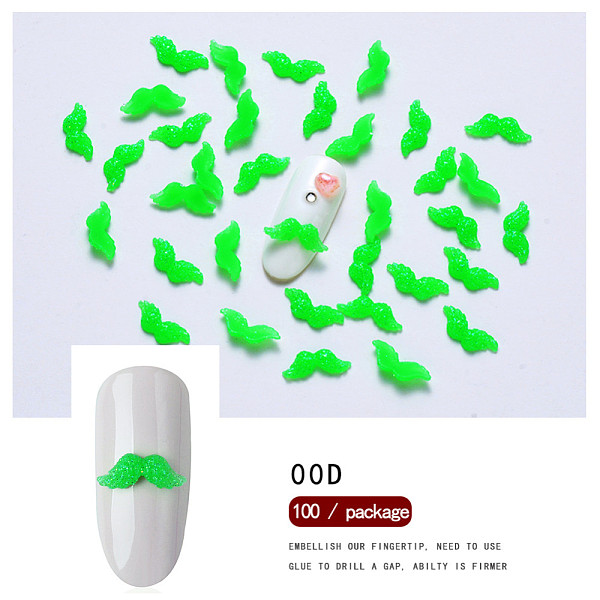 PandaHall Mustache Resin Cabochons Nail Art Decoration, Glitter Powder Nails Stud, for DIY Nail Art Design Accessory, Lime Green, 11x4x2mm...
PandaHall Mustache Resin Cabochons Nail Art Decoration, Glitter Powder Nails Stud, for DIY Nail Art Design Accessory, Lime Green, 11x4x2mm...