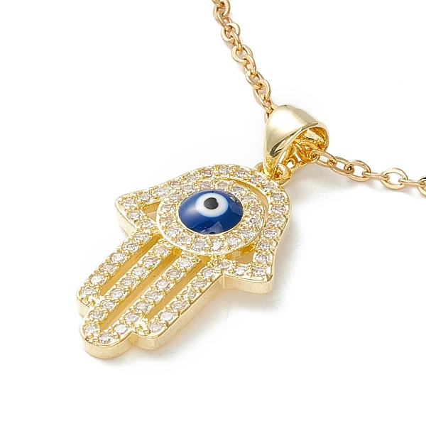 PandaHall Clear Cubic Zirconia Hamsa Hand with Evil Eye Pendant Necklace, 304 Stainless Steel Jewelry for Women, Golden, 17.72 inch(45cm)...
PandaHall Clear Cubic Zirconia Hamsa Hand with Evil Eye Pendant Necklace, 304 Stainless Steel Jewelry for Women, Golden, 17.72 inch(45cm)...
