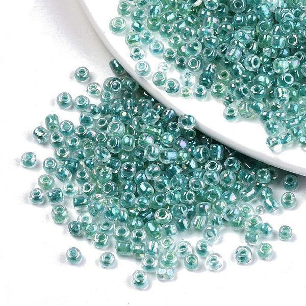 PandaHall 8/0 Glass Seed Beads, Inside Colours, Round Hole, Round, Transparent Colours Rainbow, Dark Cyan, 8/0, 3~4x2~3mm, Hole: 0.8mm...
PandaHall 8/0 Glass Seed Beads, Inside Colours, Round Hole, Round, Transparent Colours Rainbow, Dark Cyan, 8/0, 3~4x2~3mm, Hole: 0.8mm...