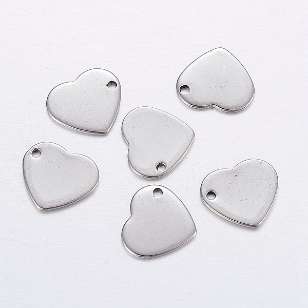 PandaHall 304 Stainless Steel Stamping Blank Tag Pendants, Heart Charms, Stainless Steel Color, 10x11x0.8mm, Hole: 1mm 304 Stainless Steel...
PandaHall 304 Stainless Steel Stamping Blank Tag Pendants, Heart Charms, Stainless Steel Color, 10x11x0.8mm, Hole: 1mm 304 Stainless Steel...
