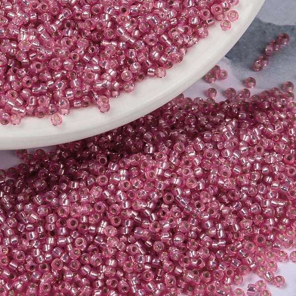 PandaHall MIYUKI Round Rocailles Beads, Japanese Seed Beads, (RR556) Dyed Rose Silverlined Alabaster, 15/0, 1.5mm, Hole: 0.7mm, about..., Purple
PandaHall MIYUKI Round Rocailles Beads, Japanese Seed Beads, (RR556) Dyed Rose Silverlined Alabaster, 15/0, 1.5mm, Hole: 0.7mm, about..., Purple