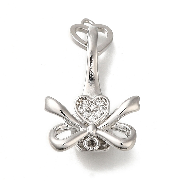 PandaHall Brass with Shell Fold Over Clasps, Bowknot, Real 18K Gold Plated, Platinum, 27mm Brass+Cubic Zirconia Bowknot Clear
PandaHall Brass with Shell Fold Over Clasps, Bowknot, Real 18K Gold Plated, Platinum, 27mm Brass+Cubic Zirconia Bowknot Clear