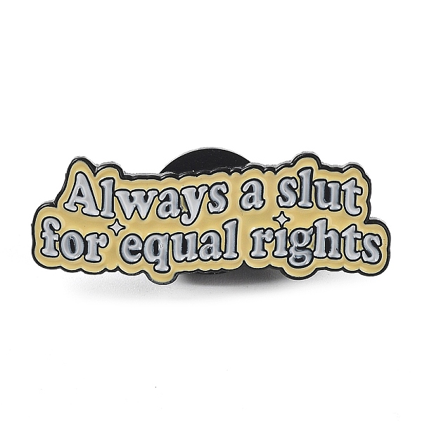 PandaHall Word Always A Slut for Equal Right Enamel Pins, Black Alloy Brooches for Women, Tan, 11x30x2mm Alloy+Enamel Word Orange
PandaHall Word Always A Slut for Equal Right Enamel Pins, Black Alloy Brooches for Women, Tan, 11x30x2mm Alloy+Enamel Word Orange