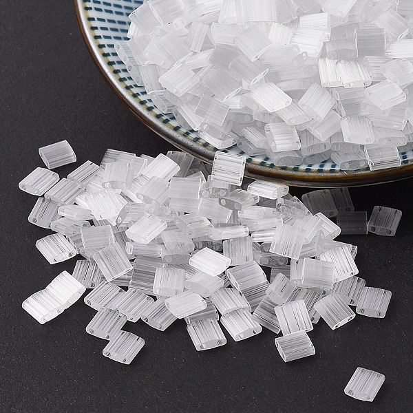 PandaHall MIYUKI TILA Beads, Japanese Seed Beads, 2-Hole, (TL37) Crystal Silk Satin, 5x5x1.9mm, Hole: 0.8mm, about 590pcs/50g Glass Clear
PandaHall MIYUKI TILA Beads, Japanese Seed Beads, 2-Hole, (TL37) Crystal Silk Satin, 5x5x1.9mm, Hole: 0.8mm, about 590pcs/50g Glass Clear
