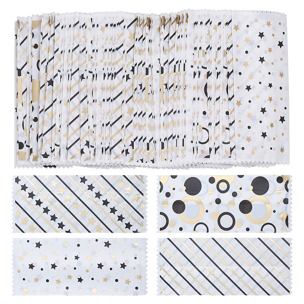 PandaHall Plastic Nougat Candy Packing Bag Set, Rectangle, Pale Goldenrod, 93x39x0.2mm, 4 style, about 200pcs/bag Plastic Rectangle
PandaHall Plastic Nougat Candy Packing Bag Set, Rectangle, Pale Goldenrod, 93x39x0.2mm, 4 style, about 200pcs/bag Plastic Rectangle