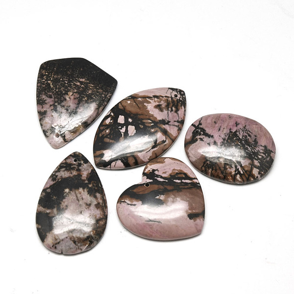 PandaHall Natural Rhodonite Pendants, Mixed Shapes, 39~65x32~50x5~10mm, Hole: 2mm Rhodonite Mixed Shapes
PandaHall Natural Rhodonite Pendants, Mixed Shapes, 39~65x32~50x5~10mm, Hole: 2mm Rhodonite Mixed Shapes