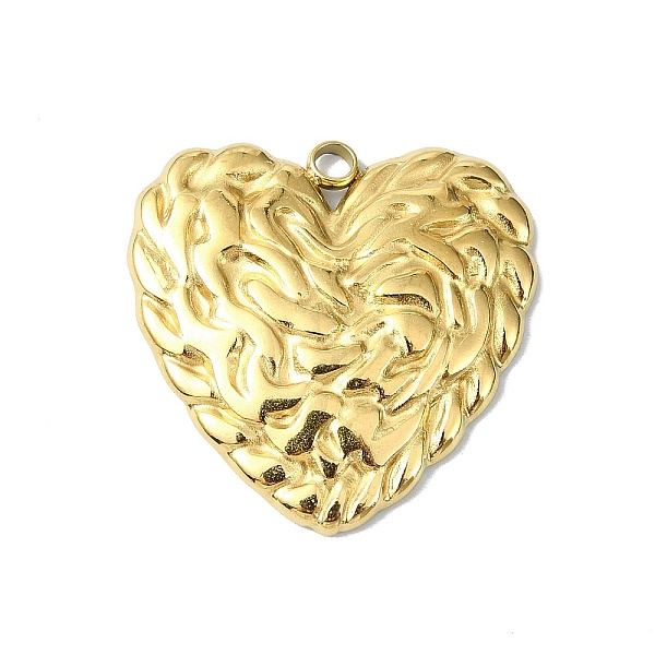 PandaHall Ion Plating(IP) 304 Stainless Steel Pendants, Heart Charm, Textured, Real 18K Gold Plated, 22x22x3mm, Hole: 2mm 304 Stainless...
PandaHall Ion Plating(IP) 304 Stainless Steel Pendants, Heart Charm, Textured, Real 18K Gold Plated, 22x22x3mm, Hole: 2mm 304 Stainless...