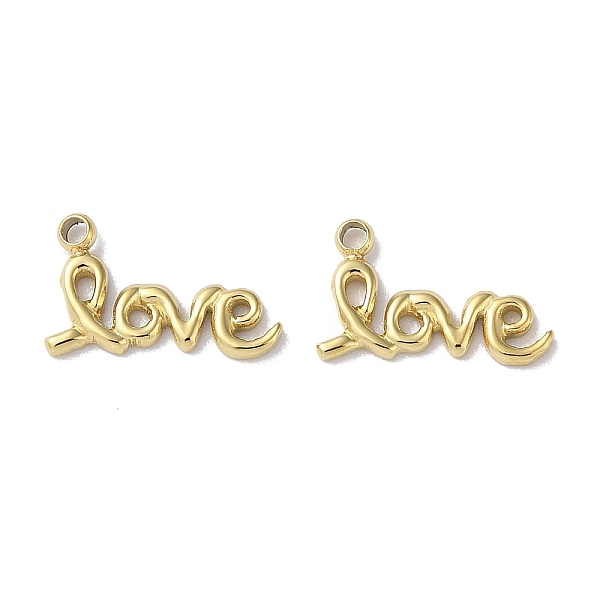 PandaHall 304 Stainless Steel Charms, Word Love Charm, Real 18K Gold Plated, 7x11.5x1mm, Hole: 1mm 304 Stainless Steel Word
PandaHall 304 Stainless Steel Charms, Word Love Charm, Real 18K Gold Plated, 7x11.5x1mm, Hole: 1mm 304 Stainless Steel Word