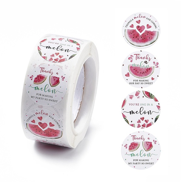 PandaHall 4 Patterns Paper Thank You Sticker Rolls, Round Dot Decals, for Envelope, Gift Bag, Card Sealing, Watermelon Pattern, White, 25mm...
PandaHall 4 Patterns Paper Thank You Sticker Rolls, Round Dot Decals, for Envelope, Gift Bag, Card Sealing, Watermelon Pattern, White, 25mm...