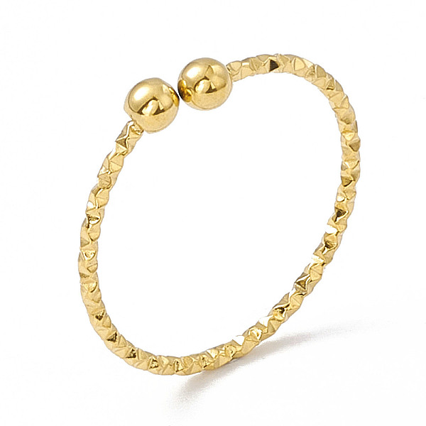 PandaHall Ion Plating(IP) 304 Stainless Steel Round Ball Open Cuff Ring for Women, Real 18K Gold Plated, US Size 7 1/4(17.5mm) 304 Stainless...
PandaHall Ion Plating(IP) 304 Stainless Steel Round Ball Open Cuff Ring for Women, Real 18K Gold Plated, US Size 7 1/4(17.5mm) 304 Stainless...