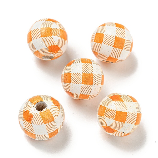 PandaHall Printed Wood European Beads, Round with Tartan Pattern, Dark Orange, 15.5~16mm, Hole: 4~4.5mm Wood Round
PandaHall Printed Wood European Beads, Round with Tartan Pattern, Dark Orange, 15.5~16mm, Hole: 4~4.5mm Wood Round