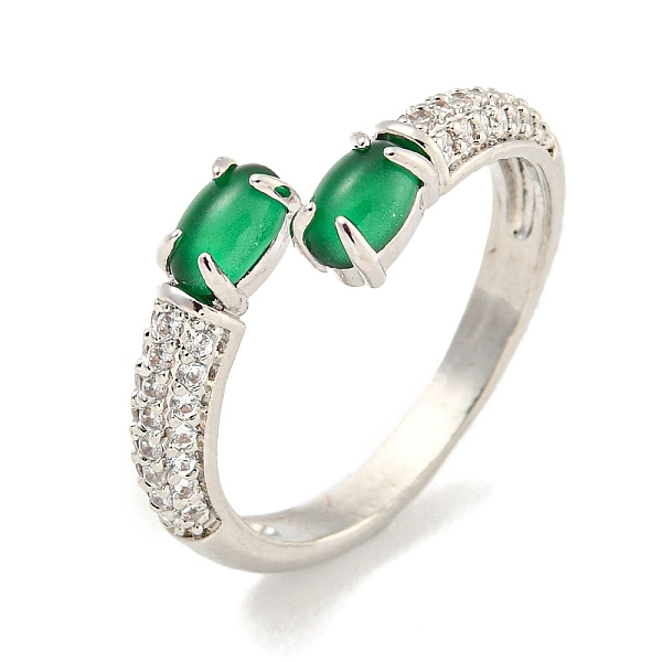 PandaHall Oval Rack Plating Brass Micro Pave Cubic Zirconia Cuff Rings for Women, Cadmium Free & Lead Free, Long-Lasting Plated, Platinum..., Green
PandaHall Oval Rack Plating Brass Micro Pave Cubic Zirconia Cuff Rings for Women, Cadmium Free & Lead Free, Long-Lasting Plated, Platinum..., Green