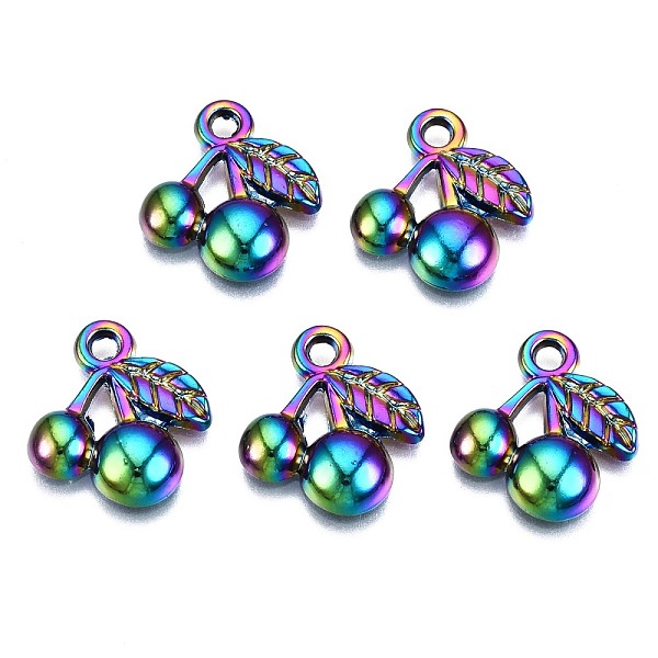 PandaHall Alloy Charms, Cadmium Free & Nickel Free & Lead Free, Cherry, Rainbow Color, 14.5x13x3mm, Hole: 2mm Alloy Cherry
PandaHall Alloy Charms, Cadmium Free & Nickel Free & Lead Free, Cherry, Rainbow Color, 14.5x13x3mm, Hole: 2mm Alloy Cherry