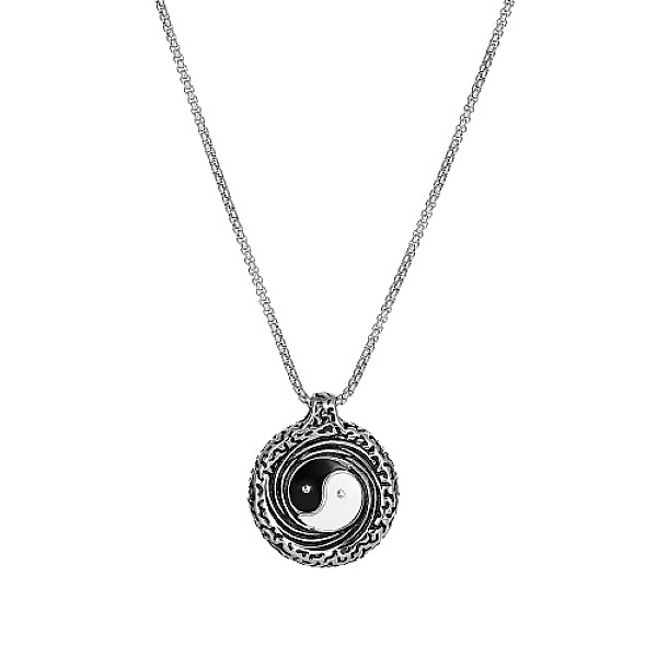 PandaHall Stainless Steel Enamel Pendant Necklaces for Men, Antique Silver, Yin-yang, 23.62 inch(60cm), Pendant: 42.2x34.7mm Stainless Steel..., Black
PandaHall Stainless Steel Enamel Pendant Necklaces for Men, Antique Silver, Yin-yang, 23.62 inch(60cm), Pendant: 42.2x34.7mm Stainless Steel..., Black