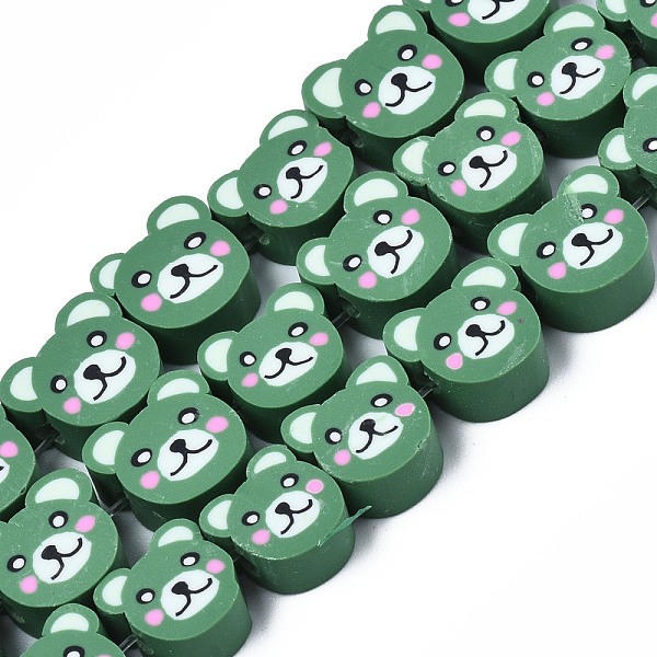 PandaHall Handmade Polymer Clay Bead Strands, Bear Head, Sea Green, 8.5~11.5x9~11x4.5~7mm, Hole: 1.6mm, about 40pcs/strand, 14.76 inch~15.35...
PandaHall Handmade Polymer Clay Bead Strands, Bear Head, Sea Green, 8.5~11.5x9~11x4.5~7mm, Hole: 1.6mm, about 40pcs/strand, 14.76 inch~15.35...