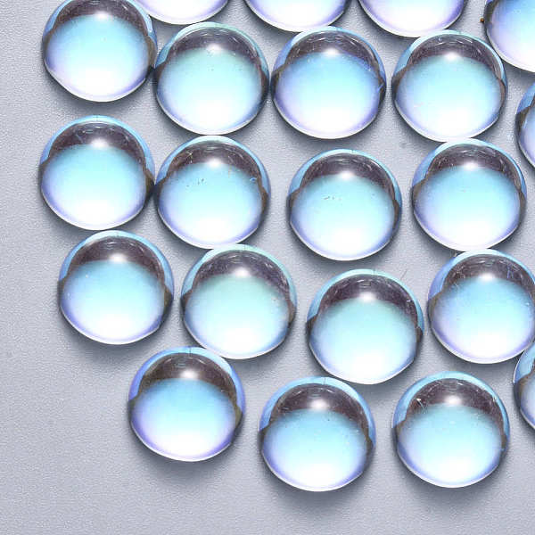 PandaHall Transparent Glass Cabochons, AB Color Plated, Half Round/Dome, Clear AB, 10x5mm Glass Half Round White
PandaHall Transparent Glass Cabochons, AB Color Plated, Half Round/Dome, Clear AB, 10x5mm Glass Half Round White