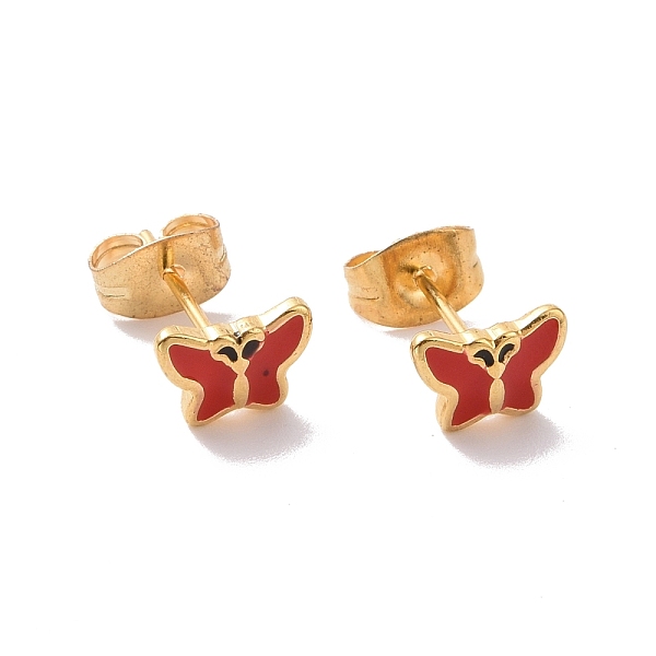 PandaHall Enamel Butterfly Stud Earrings with 316L Surgical Stainless Steel Pins, Gold Plated 304 Stainless Steel Jewelry for Women, Red...
PandaHall Enamel Butterfly Stud Earrings with 316L Surgical Stainless Steel Pins, Gold Plated 304 Stainless Steel Jewelry for Women, Red...